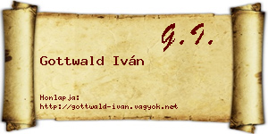Gottwald Iván névjegykártya